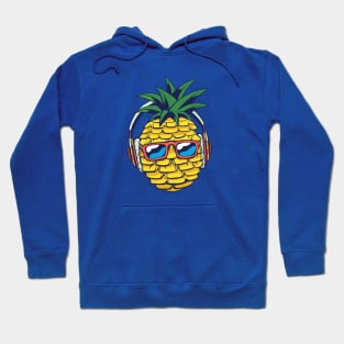 Cool Pineapple with Sunglasses and Headphones Hoodie